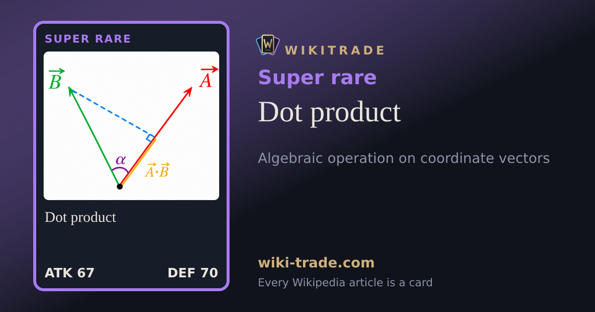 Dot product — Super rare card