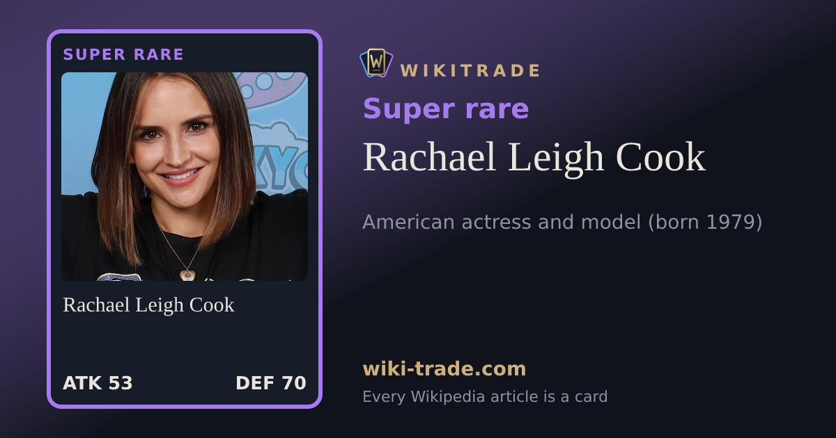 Rachael Leigh Cook — Super rare card