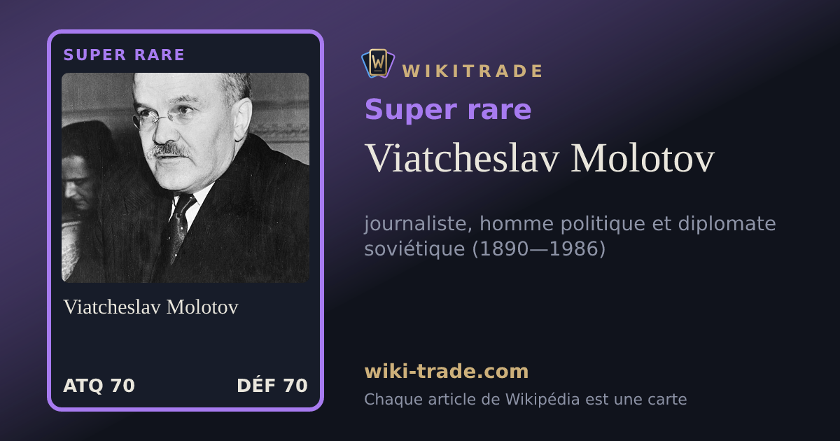 Viatcheslav Molotov — carte Super rare