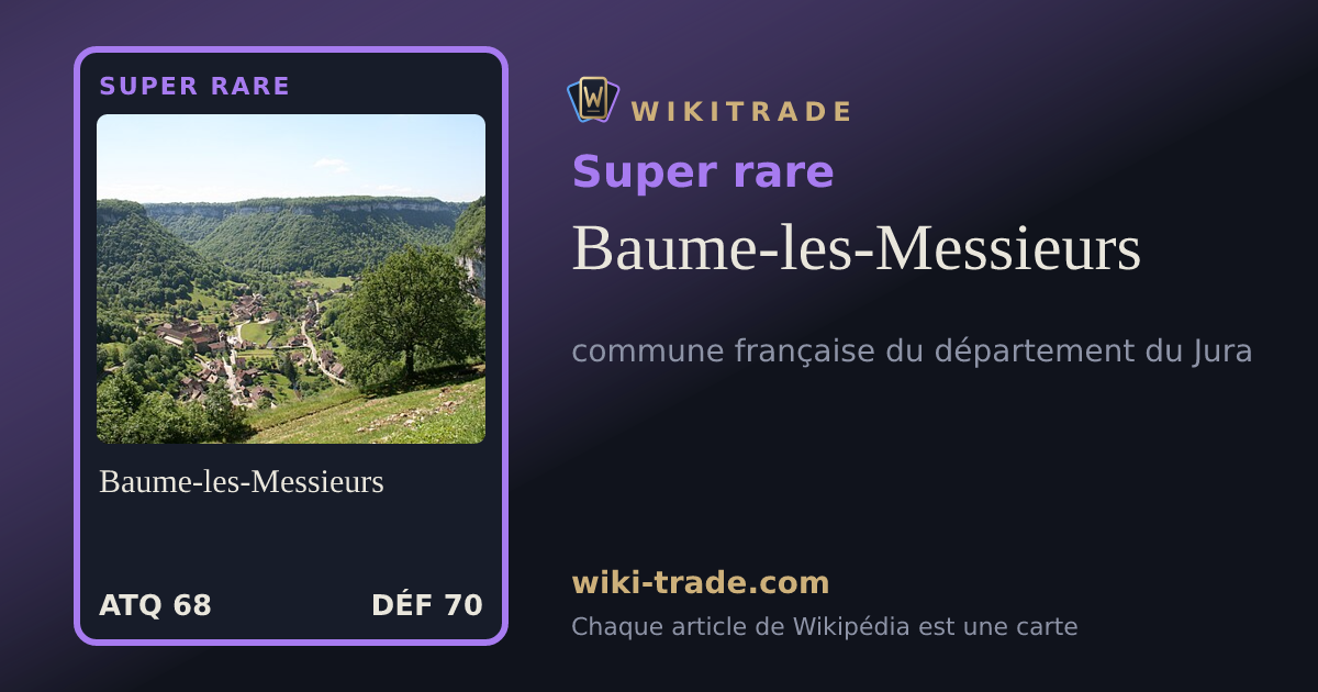 Baume-les-Messieurs — carte Super rare