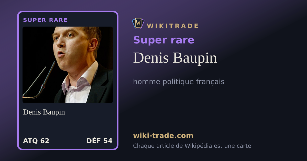 Denis Baupin — carte Super rare