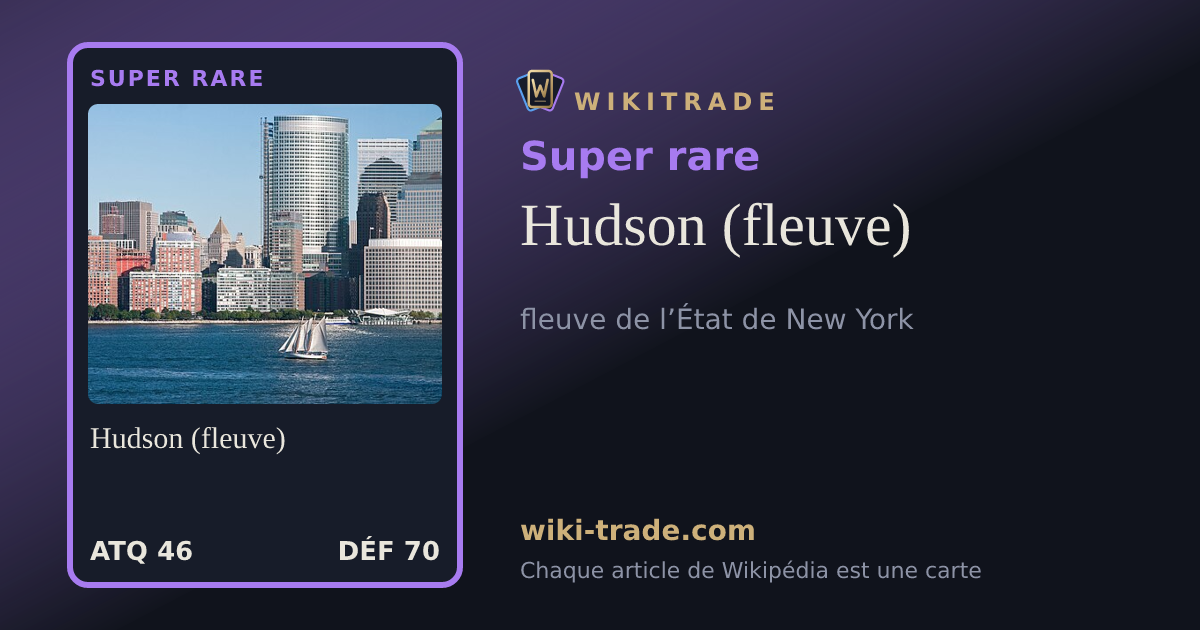 Hudson (fleuve) — carte Super rare
