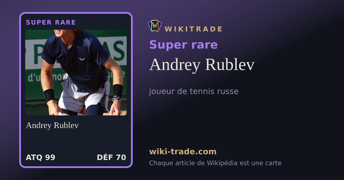 Andrey Rublev — carte Super rare