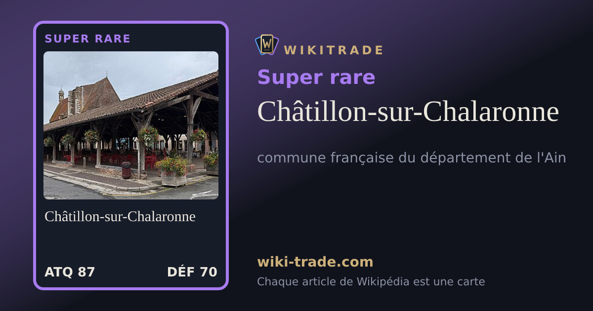 Châtillon-sur-Chalaronne — carte Super rare