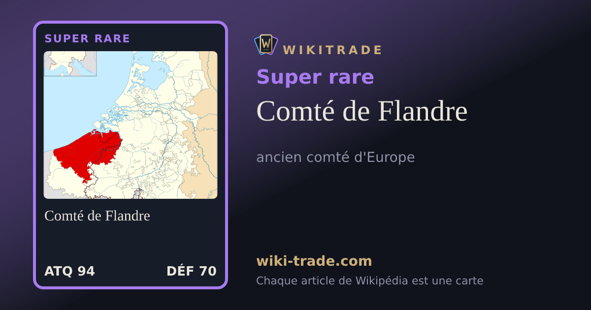 Comté de Flandre — carte Super rare