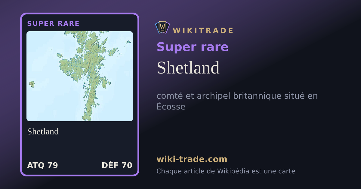 Shetland — carte Super rare