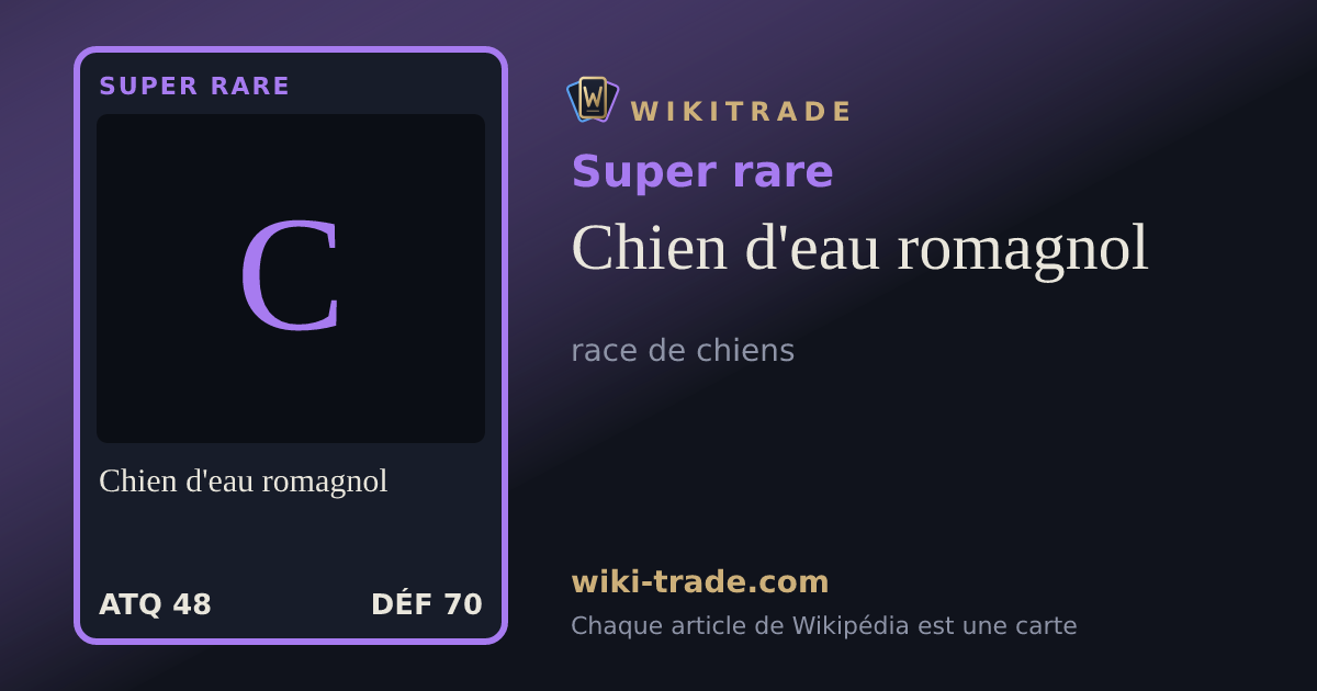 Chien d'eau romagnol — carte Super rare