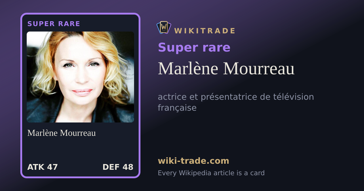 Marlène Mourreau — Super rare card