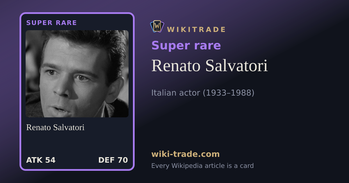 Renato Salvatori — Super rare card