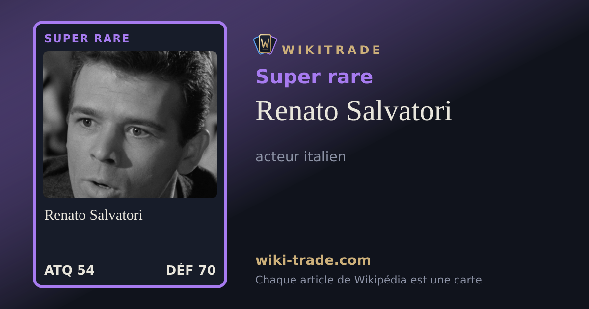 Renato Salvatori — carte Super rare