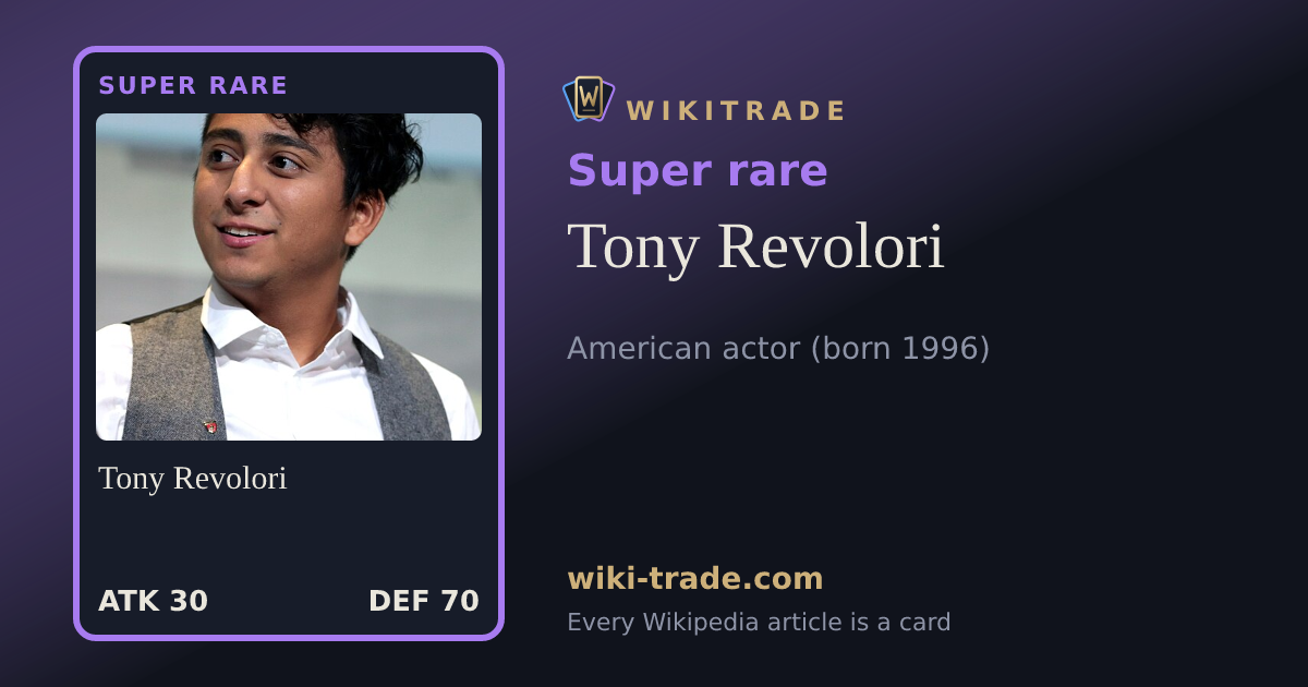Tony Revolori — Super rare card
