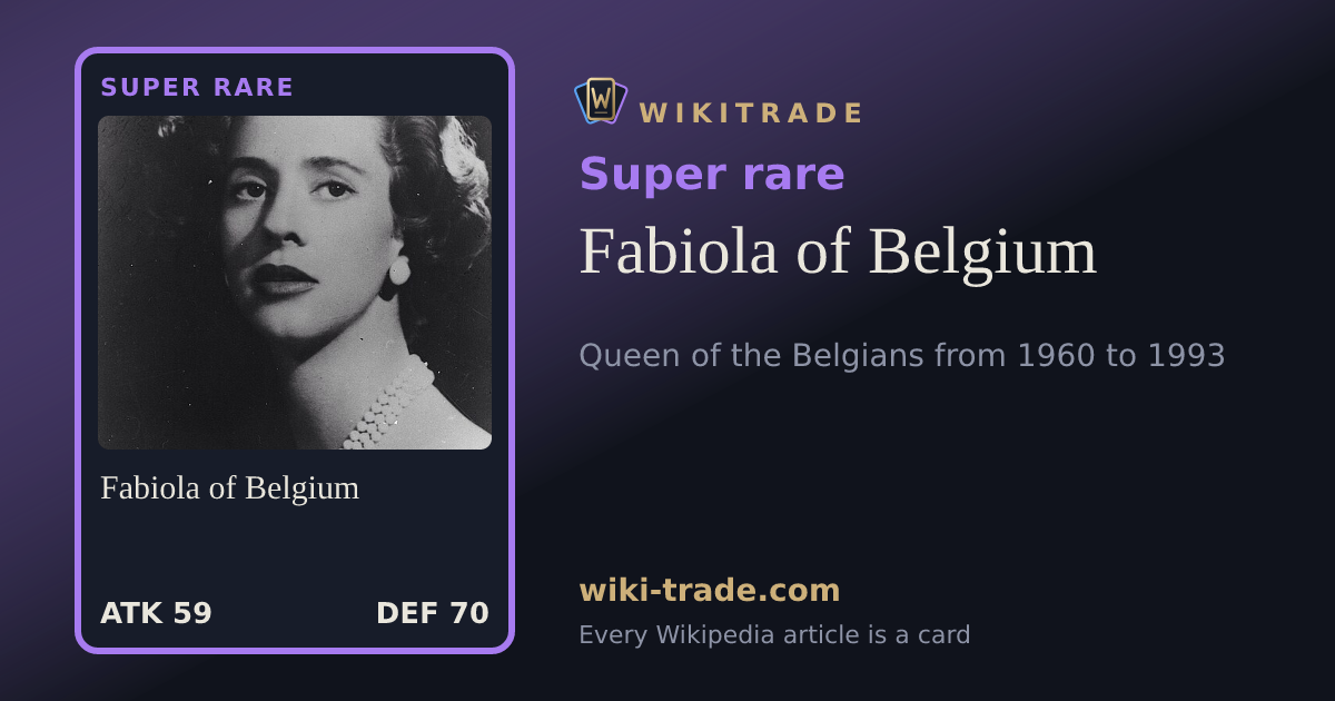 Fabiola of Belgium — Super rare card