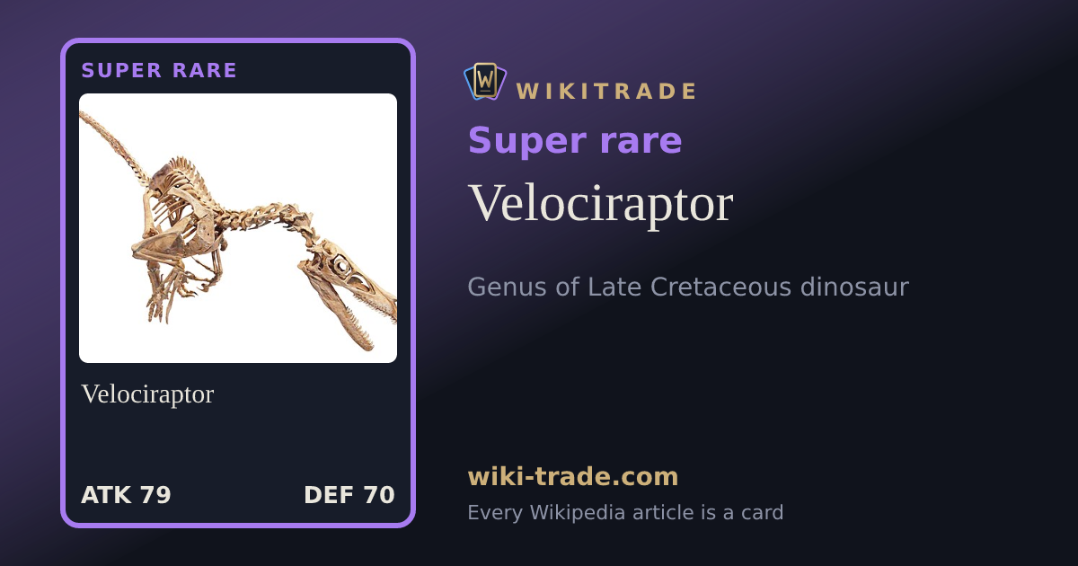 Velociraptor — Super rare card