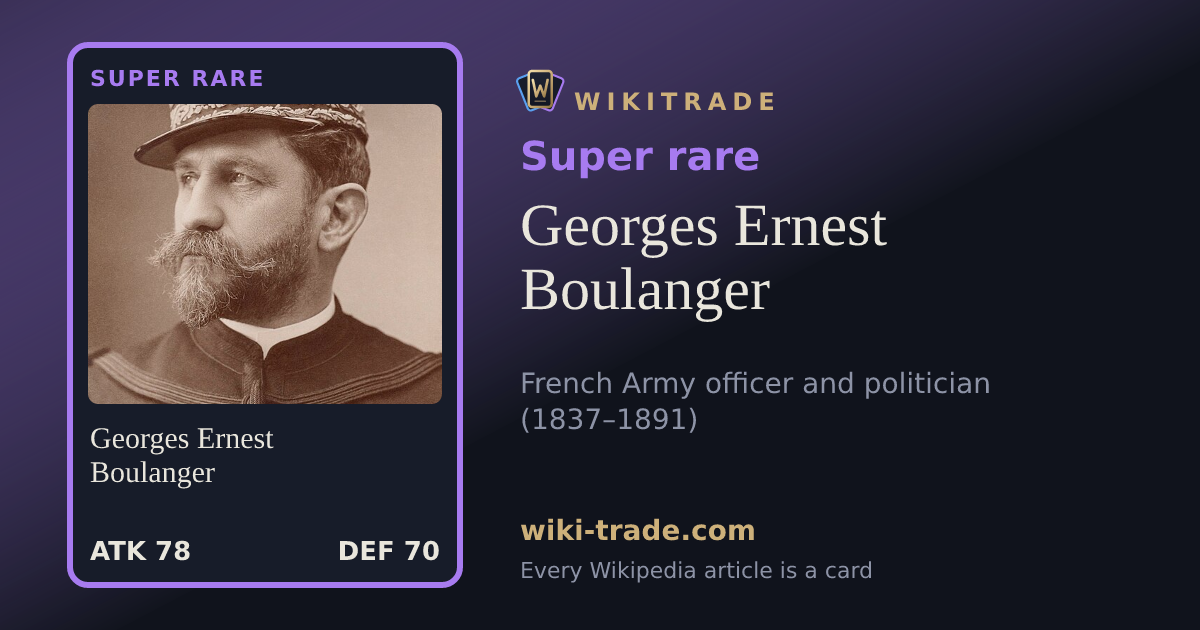 Georges Ernest Boulanger — Super rare card