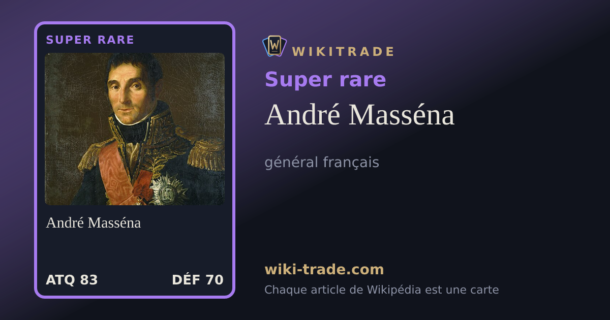 André Masséna — carte Super rare