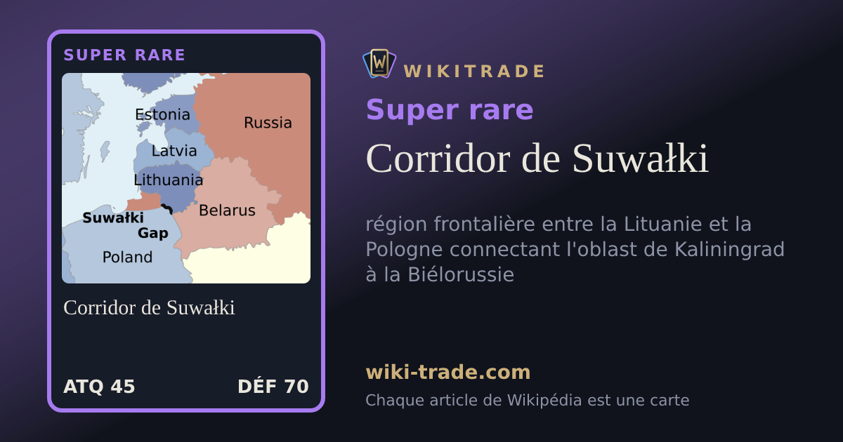 Corridor de Suwałki — carte Super rare