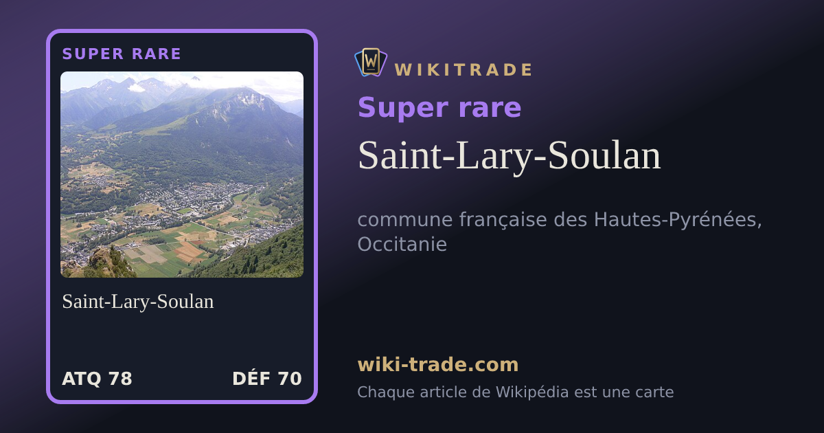 Saint-Lary-Soulan — carte Super rare