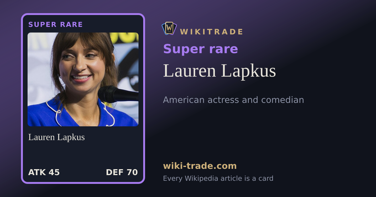 Lauren Lapkus — Super rare card