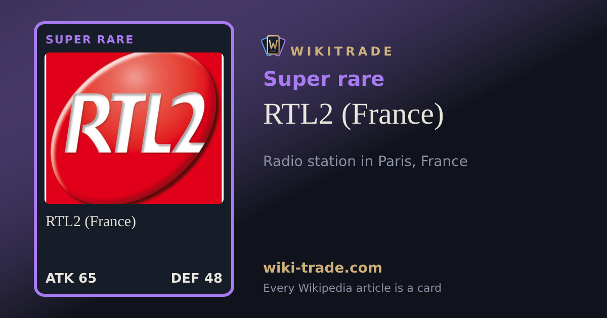 RTL2 (France) — Super rare card
