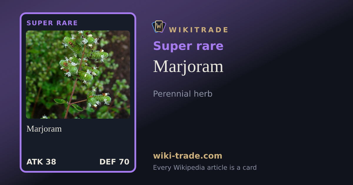 Marjoram — Super rare card