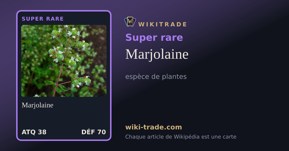 Marjolaine — carte Super rare