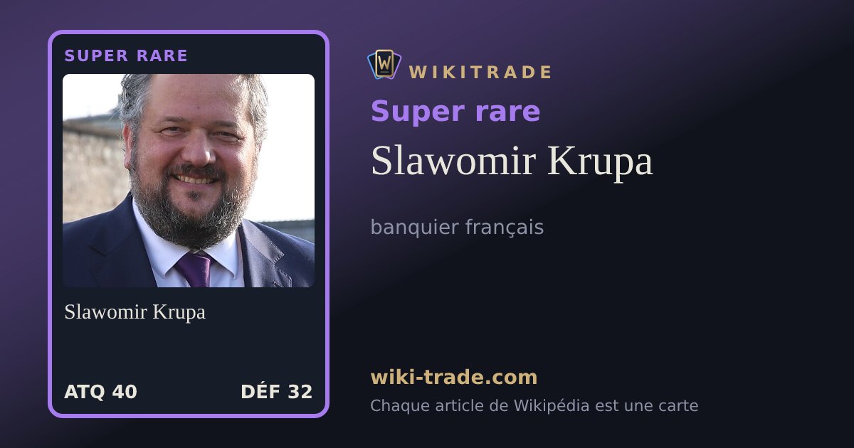 Slawomir Krupa — carte Super rare