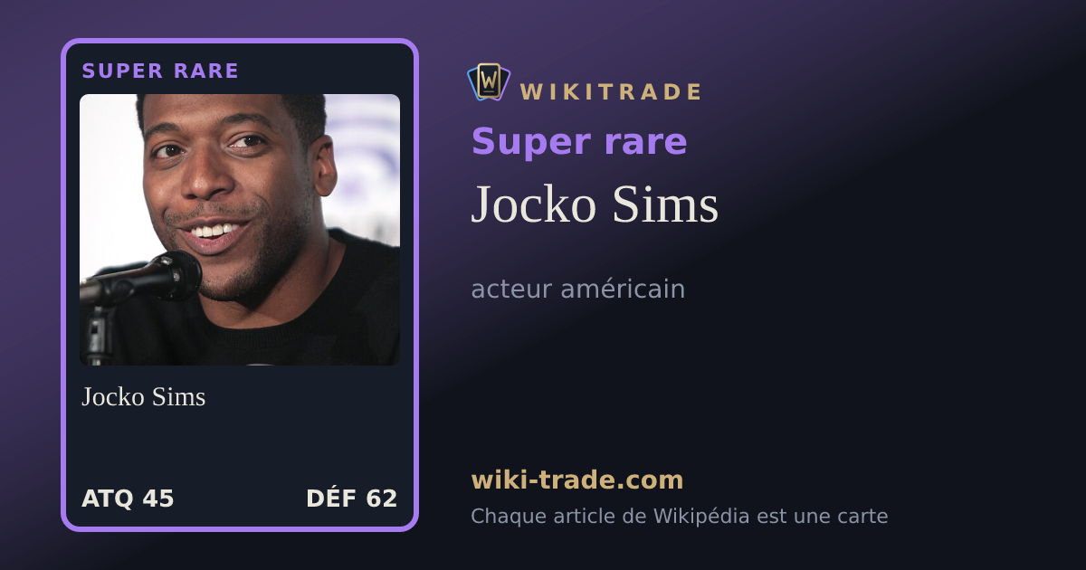 Jocko Sims — carte Super rare