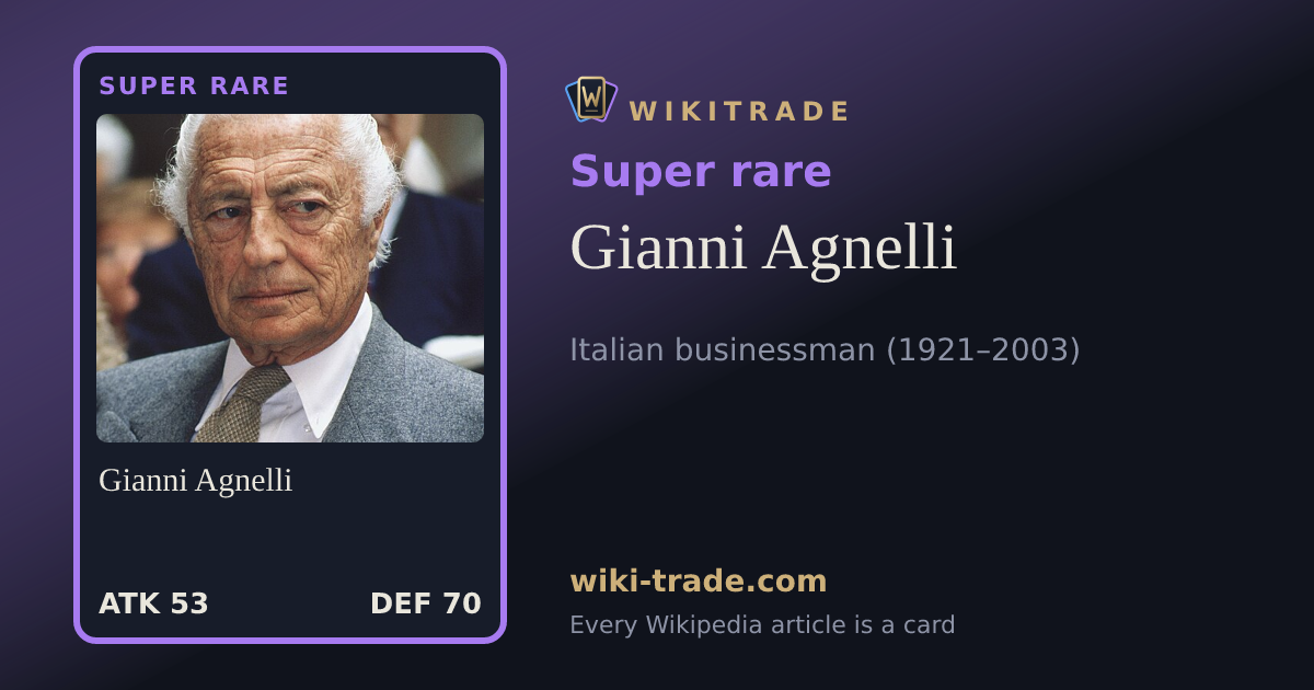 Gianni Agnelli — Super rare card
