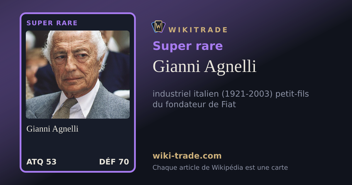 Gianni Agnelli — carte Super rare