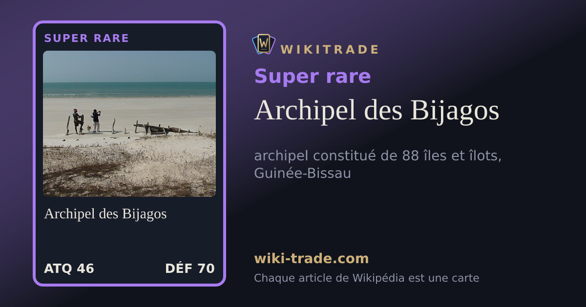 Archipel des Bijagos — carte Super rare