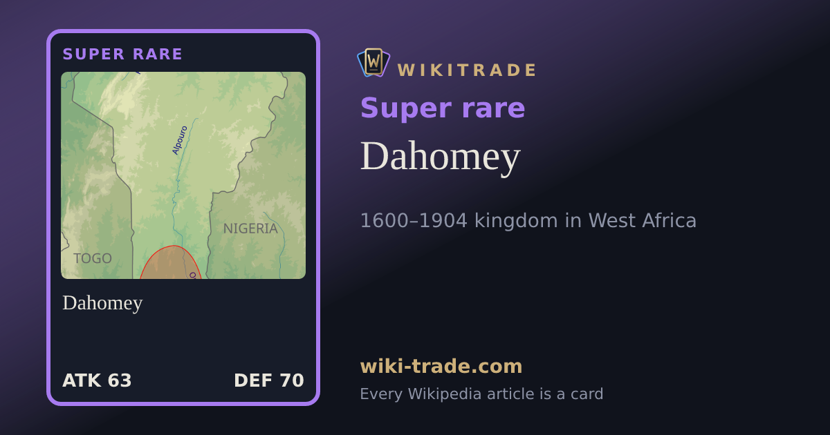 Dahomey — Super rare card