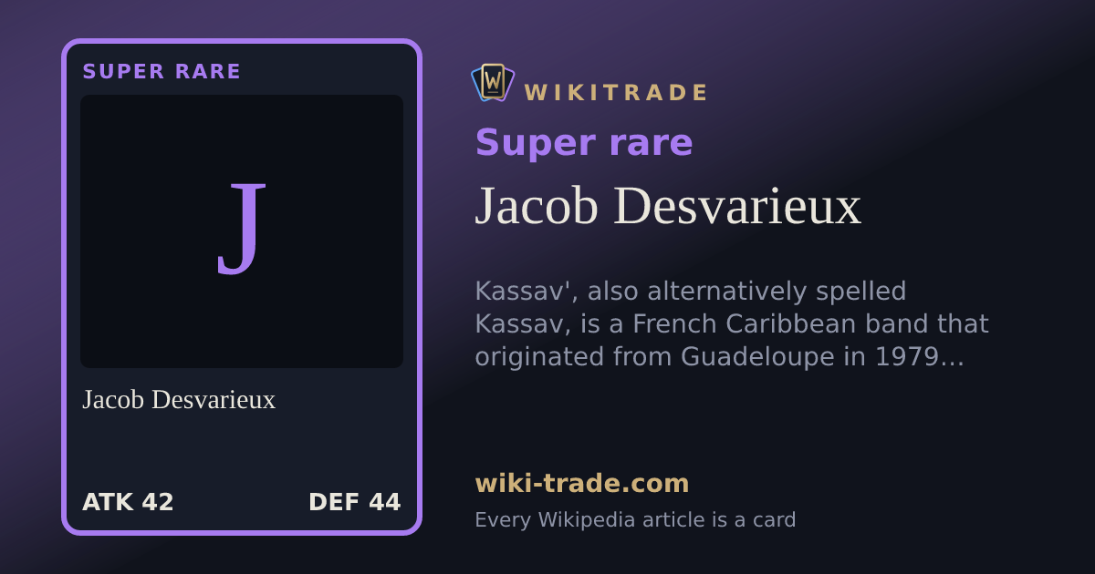 Jacob Desvarieux — Super rare card