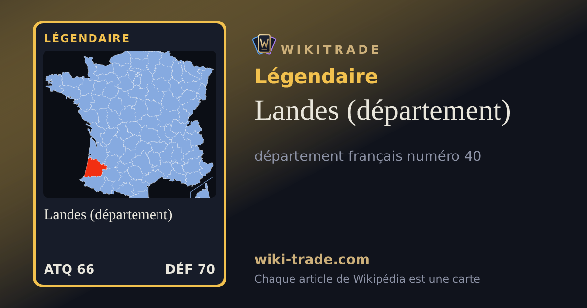 Landes (département) — carte Légendaire