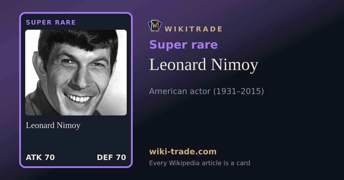 Leonard Nimoy — Super rare card