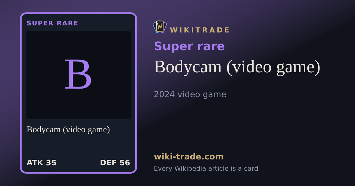 Bodycam (video game) — Super rare card