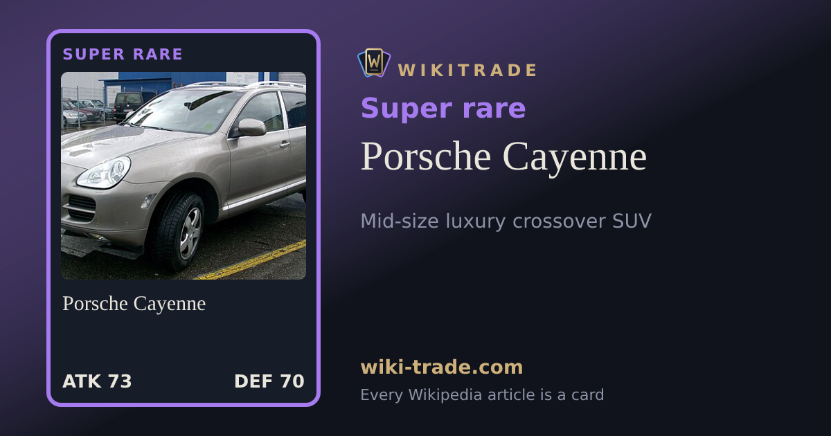 Porsche Cayenne — Super rare card