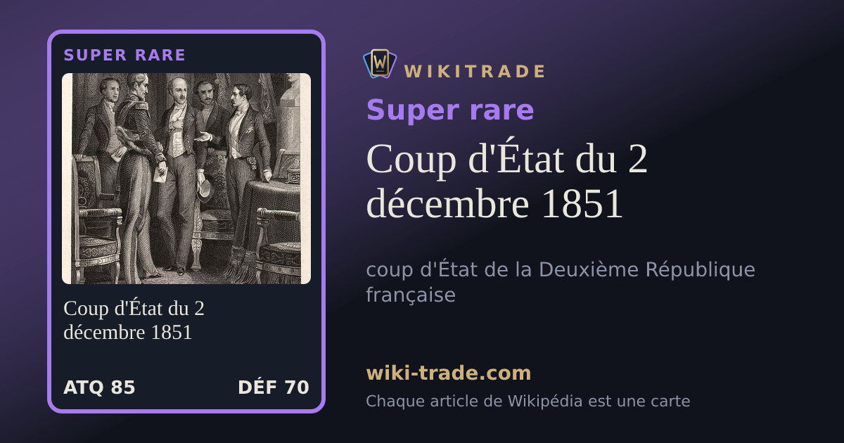 Coup d'État du 2 décembre 1851 — carte Super rare