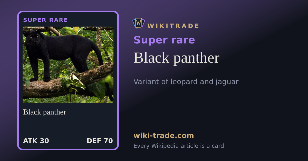 Black panther — Super rare card