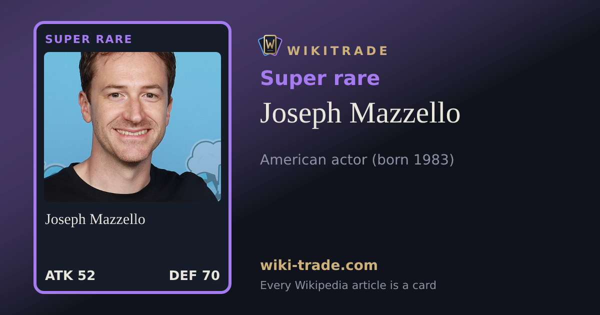 Joseph Mazzello — Super rare card