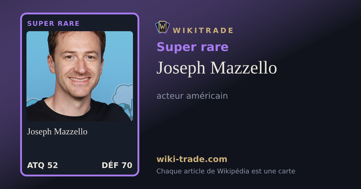Joseph Mazzello — carte Super rare