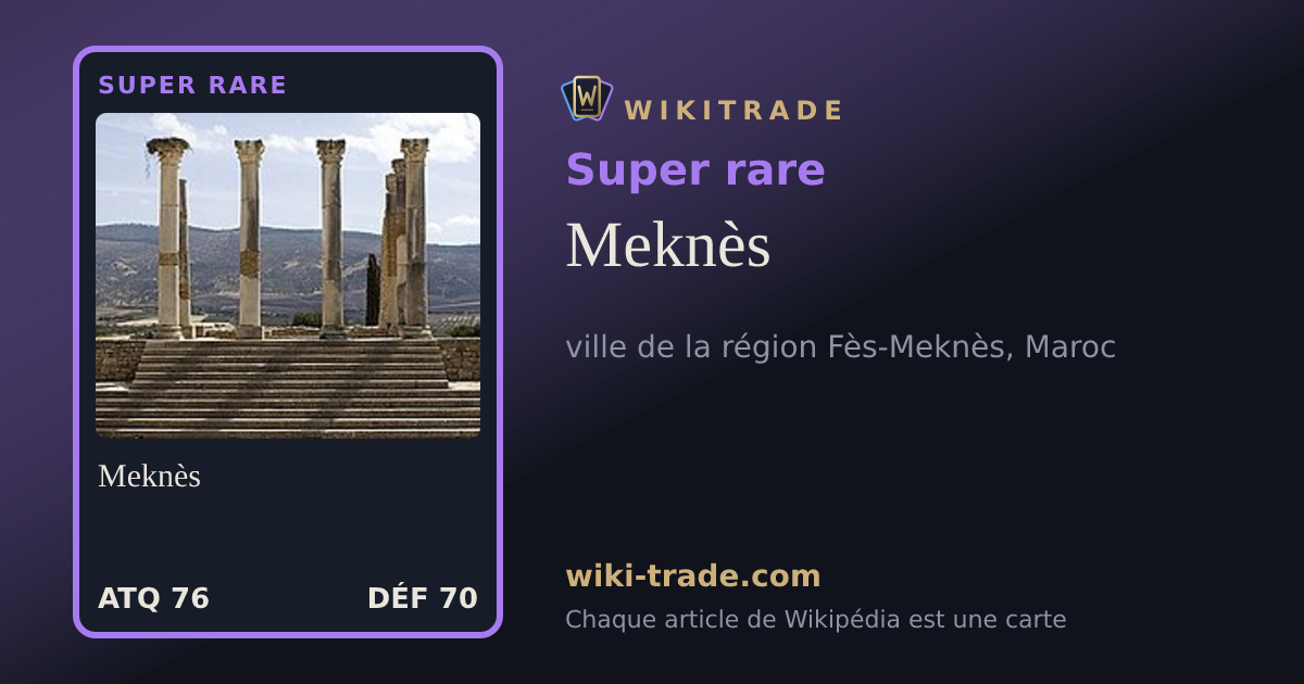 Meknès — carte Super rare