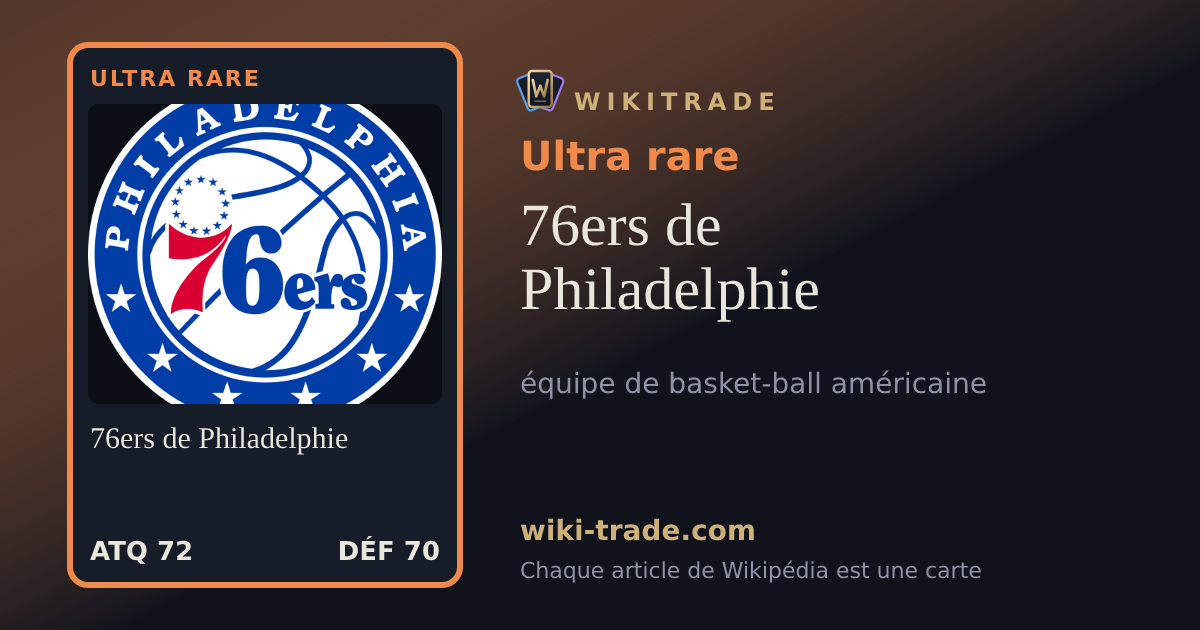 76ers de Philadelphie — carte Ultra rare