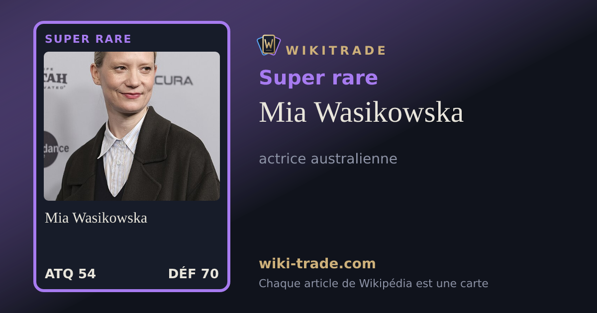 Mia Wasikowska — carte Super rare