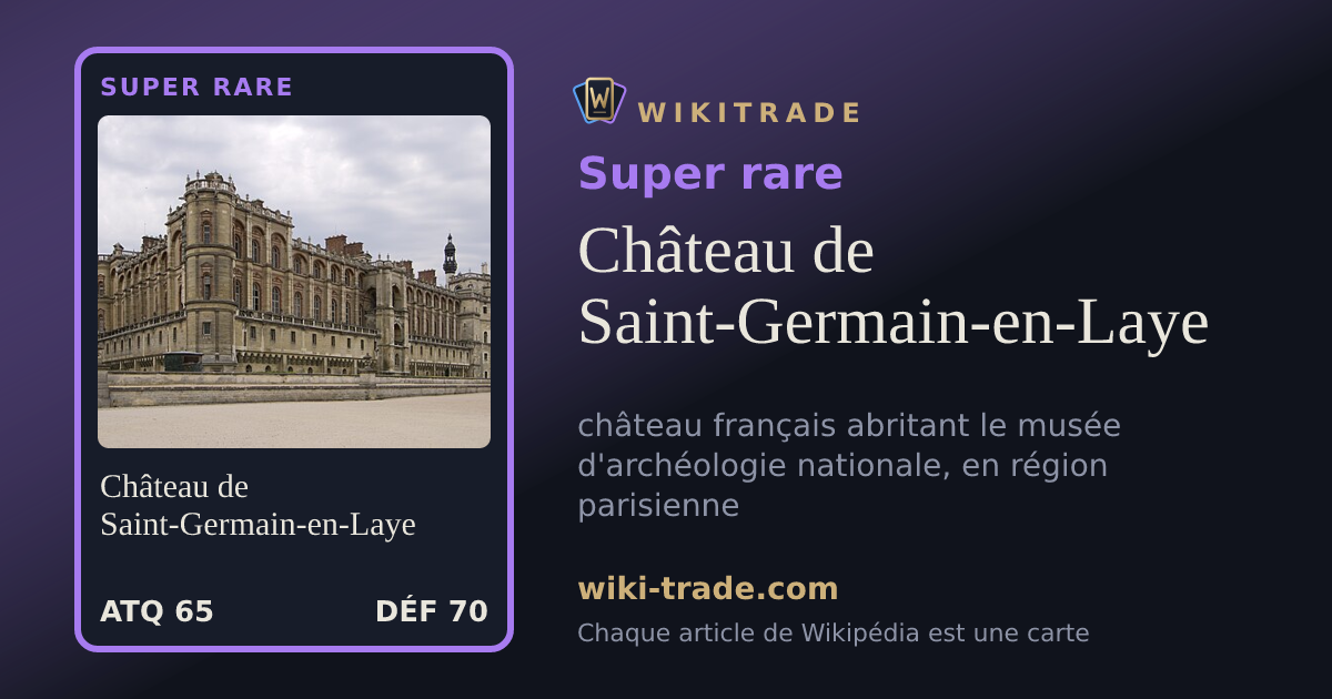 Château de Saint-Germain-en-Laye — carte Super rare