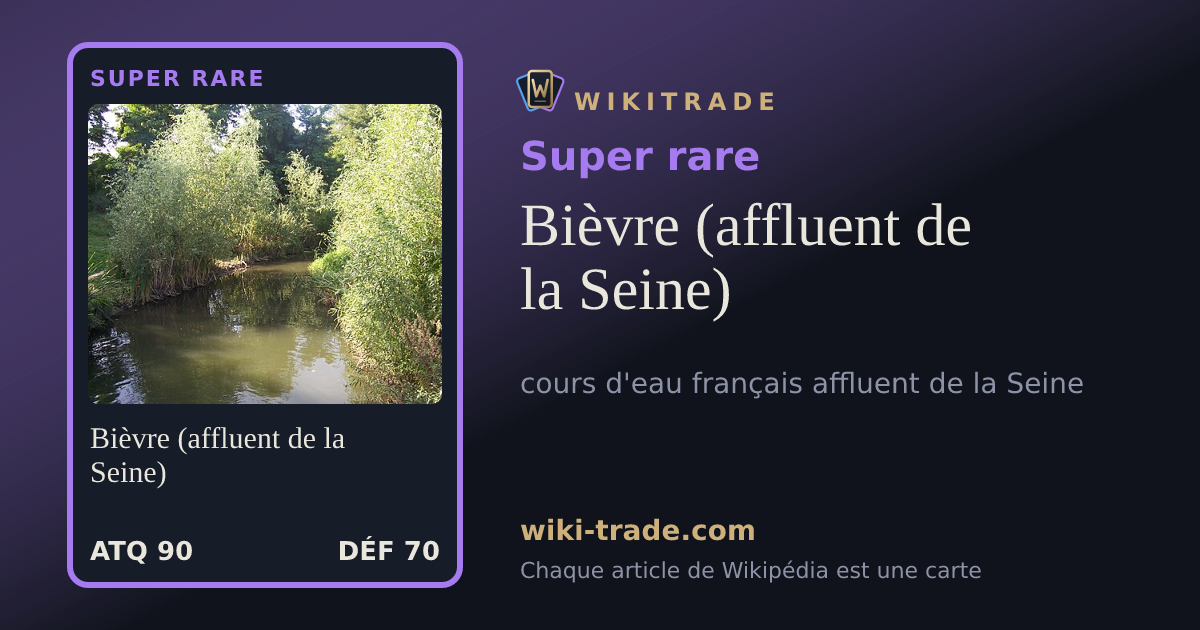 Bièvre (affluent de la Seine) — carte Super rare