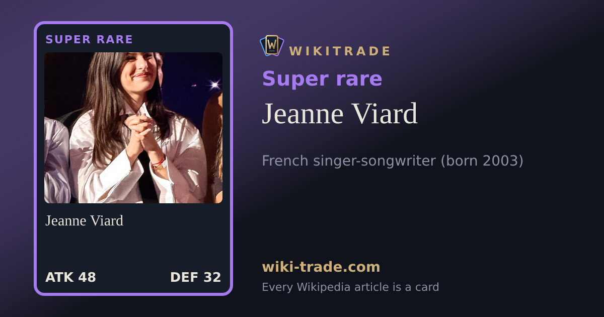Jeanne Viard — Super rare card