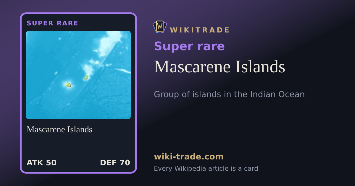 Mascarene Islands — Super rare card