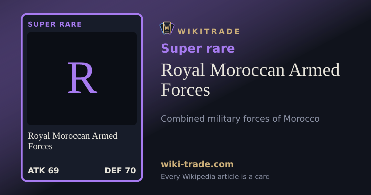 Royal Moroccan Armed Forces — Super rare card