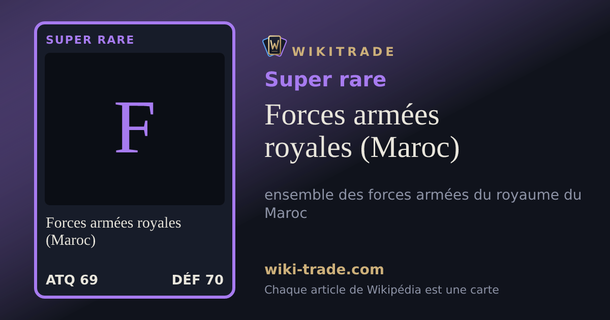 Forces armées royales (Maroc) — carte Super rare