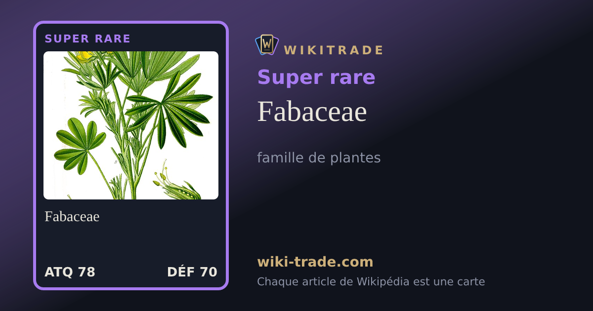 Fabaceae — carte Super rare